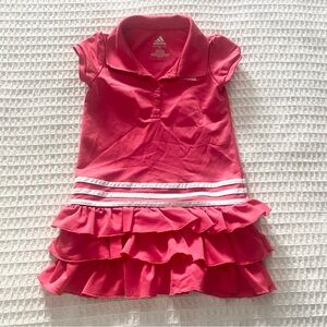 Adidas dark pink red kids dress size 4